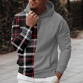 thumbnail image 2 of Vedolay Mens Fashion Casual Loose Hooded Long-Sleeved Sweater Solid Color Top Gray,XL, 2 of 4
