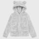 thumbnail image 5 of Abrigo de invierno para niños con forro polar de color liso, manga larga, capucha y cremallera, bonita blusa abrigada con bolsillo grande para niñas, top de poliéster, 5 of 8