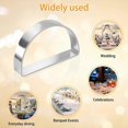 thumbnail image 4 of UrbanMingle Stainless Steel Metal Napkin Ring Holders, Yimerlen Holder Serviette Buckles, 4 of 5