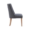 thumbnail image 3 of Linon Hale 5 Pce Upholstered Dining Set Round Table in Natural Wood/Gray Fabric, 3 of 16