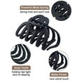 thumbnail image 3 of 4 Pieces 3.5'' Large Octopus Claw Clips for Thick Long Hair, Big Hair Clips for Women, Strong Hold Hair Claw Clips, Matte Non-slip Jaw Hair Clips (Black), 3 of 7