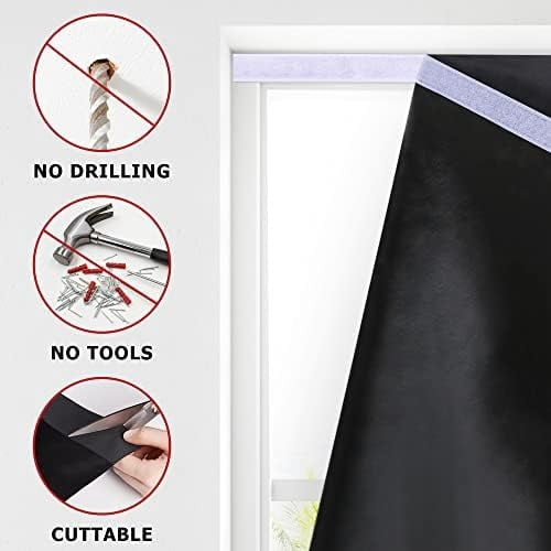 100% Blackout Roller Shades, No Tools No Drill Cordless Blinds for Windows, Thermal Insulated UV Protection Privacy Window Shades for Bedroom (36''W x 72''H, White)