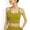 Yellow, variant on Women's Strappy Back Longline Sports Bra with Scoop Neck and Wireless Design - Small, Copper
