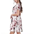 thumbnail image 2 of Disketp Watercolor Wine para Vestido de Manga Corta para Mujeres, Vestidos de Verano para Mujeres, Casual y Holgado para la Playa, 2 of 6