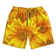 thumbnail image 3 of Uemuo 3D Sunflowers Pattern Men's Swim Trunks Hawaiian Beach Bathing Suit Swimsuits Beach Quick-Dry Shorts with Pockets-3X-Large, 3 of 9