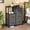 Gray, variant on Bigleap 5 Drawer Fabric Dresser, 26" Wide Storage Tower with Side Cabinet & Open Shelf, Nightstand & Organizer for Bedroom, Closet, Entryway,Black