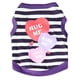 thumbnail image 2 of Billuyoard Ropa Camiseta Chaleco de verano Patrón de beso Estampado de rayas Disfraces Accesorios elásticos para perros Cachorro púrpura M Type3 NO3, 2 of 6
