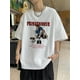 thumbnail image 1 of PRIVATINKER Graphic Men's T-Shirt - Casual Black Cotton Tee with White Lettering, Short Sleeves, Round Neck, Loose Fit, Machine Washable - Ideal for Casual Attire, Casual Sporty Tee, Summer Gifts, 1 of 6