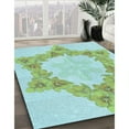 thumbnail image 3 of Ahgly Company Machine Washable Indoor Rectangle Transitional Light Aquamarine Green Area Rugs, 6' x 9', 3 of 7
