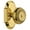 Polished Brass, variant on Nostalgic Warehouse Cotmea_Psg_234_Nk Vintage Meadows Solid Brass Passage Door Knob Set -