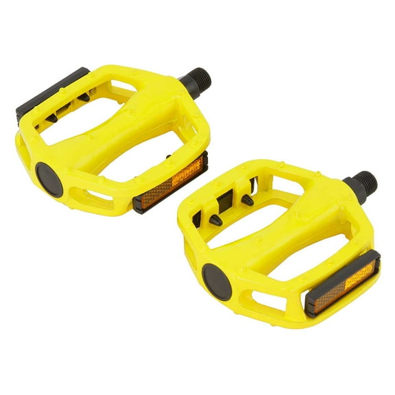 Yellow 505 Alloy Pedals 9/16" bike pedals. Bicycle Pedals for 3 piece Crank.