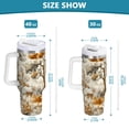 thumbnail image 6 of Yayeee 40oz Stainless Steel Tumbler with Straw and Handle Double-Wall Insulated Travel Water Bottle, Forest Pattern, 6 of 8