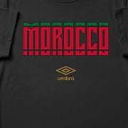 Umbro Men's Morocco Stacked Soccer T Shirt (Black, S-L)