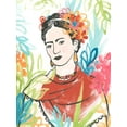 thumbnail image 2 of Vess, June Erica 15x18 White Modern Wood Framed Museum Art Print Titled - Portrait of Frida  I, 2 of 4