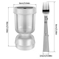 thumbnail image 2 of Austok Pickle Jar with Strainer Flip Leak-proof Hourglass Olive Jar Airtight Pickle Container Large Pickle Juice Separator Jar Wide Mouth Food Storage Container for Pickle Olives, 2 of 7