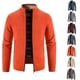 thumbnail image 2 of Suéter tipo cárdigan con cremallera y cuello alto de polar para otoño e invierno para hombre, 2 of 5