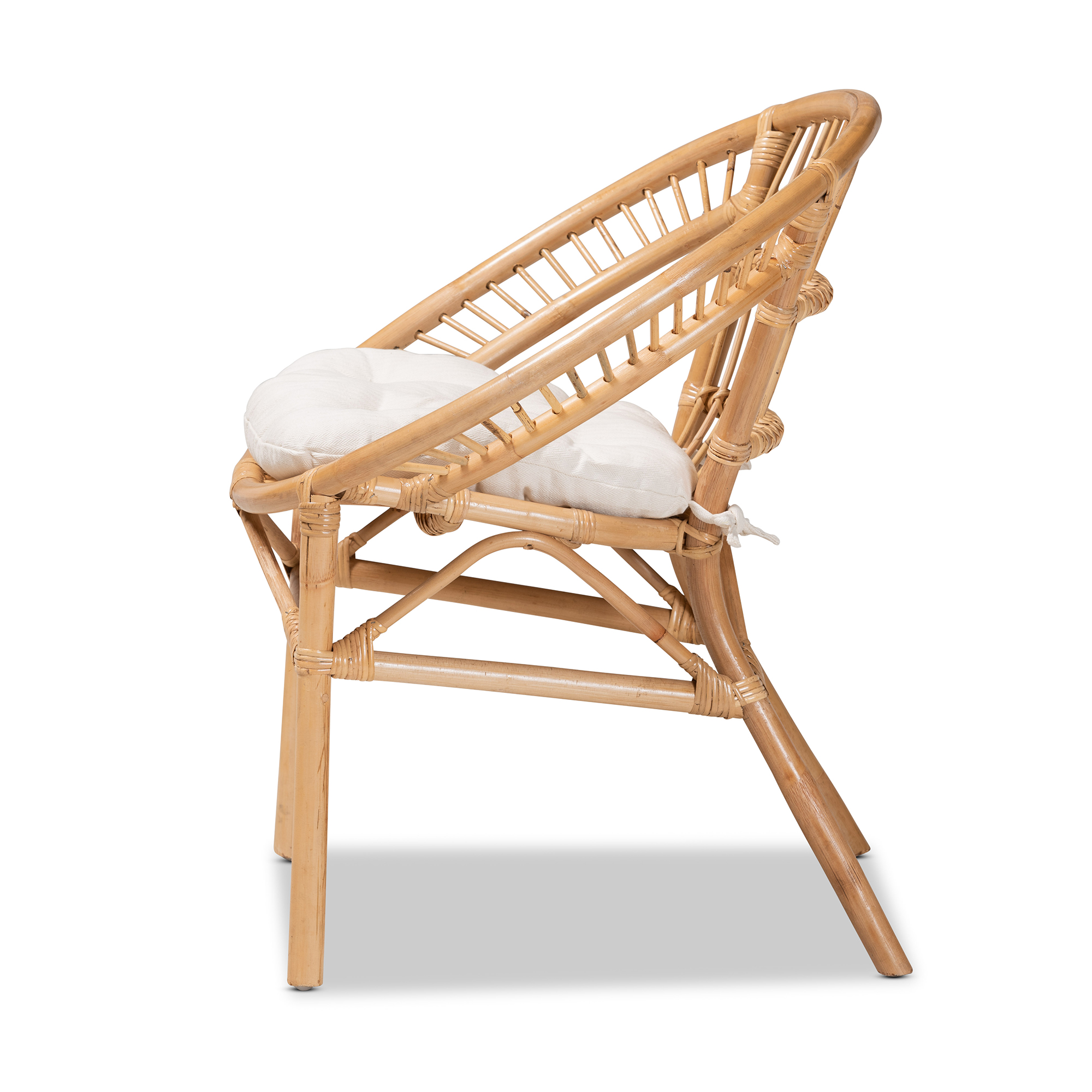 bali & pari Adrina Rattan BOHO Dining Chair, Natural Brown