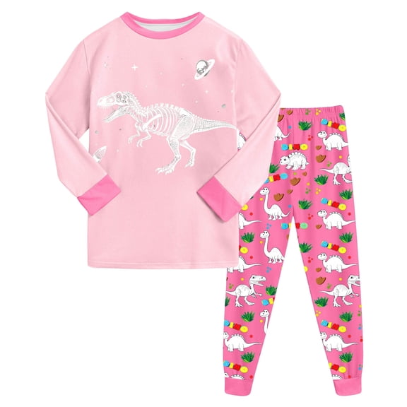 Hessimy Toddler Boys Girls Spring Summer 2Pcs Crewneck Long Sleeve Sweatshirt Casual Pants Soft Sweatsuit Set, Crewneck Sweat Set(Light Pink,4-5 Years)