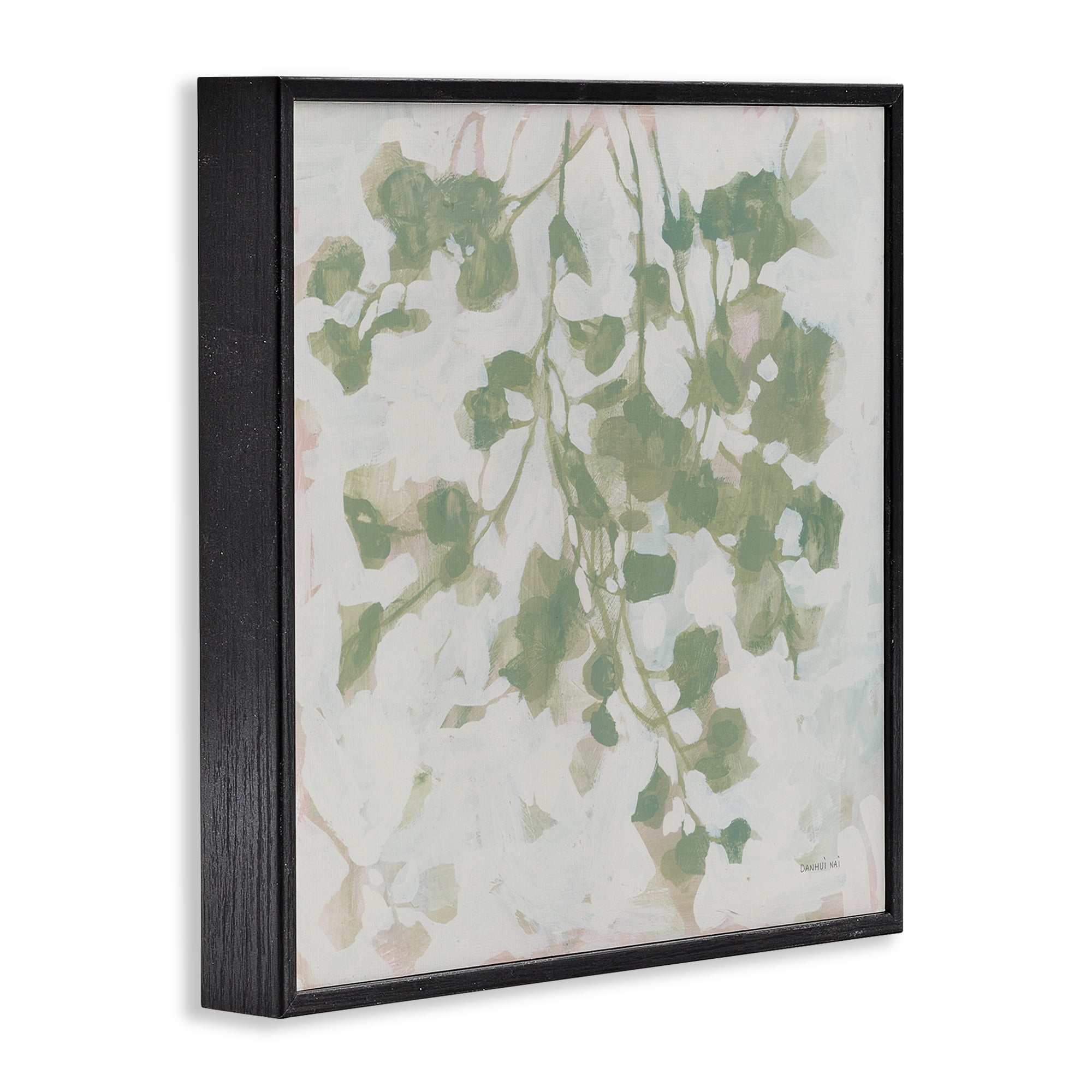 Stupell Industries Dancing Leaf Shadows Botanical & Floral Painting Black Framed Art Print Wall Art, 12 x 12