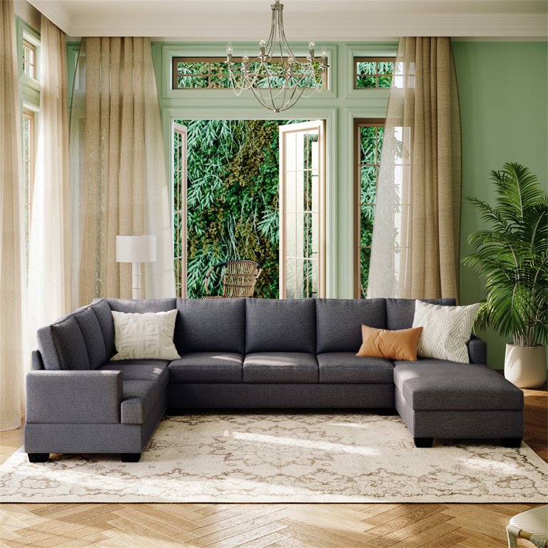 Convertible Sectional Sofa Set With