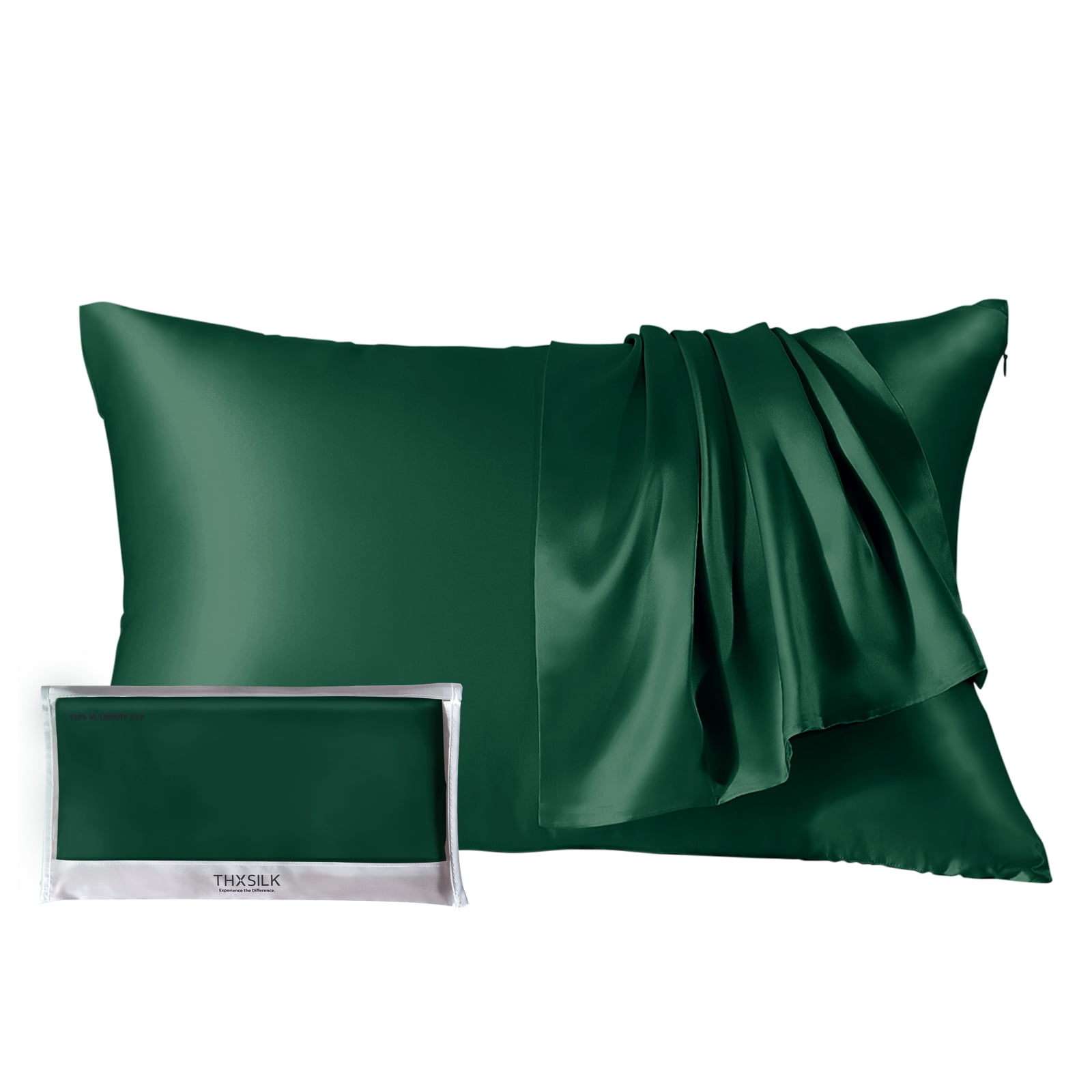 THXSILK Silk Pillowcase with Zipper 100 Mulberry Silk Pillowcase