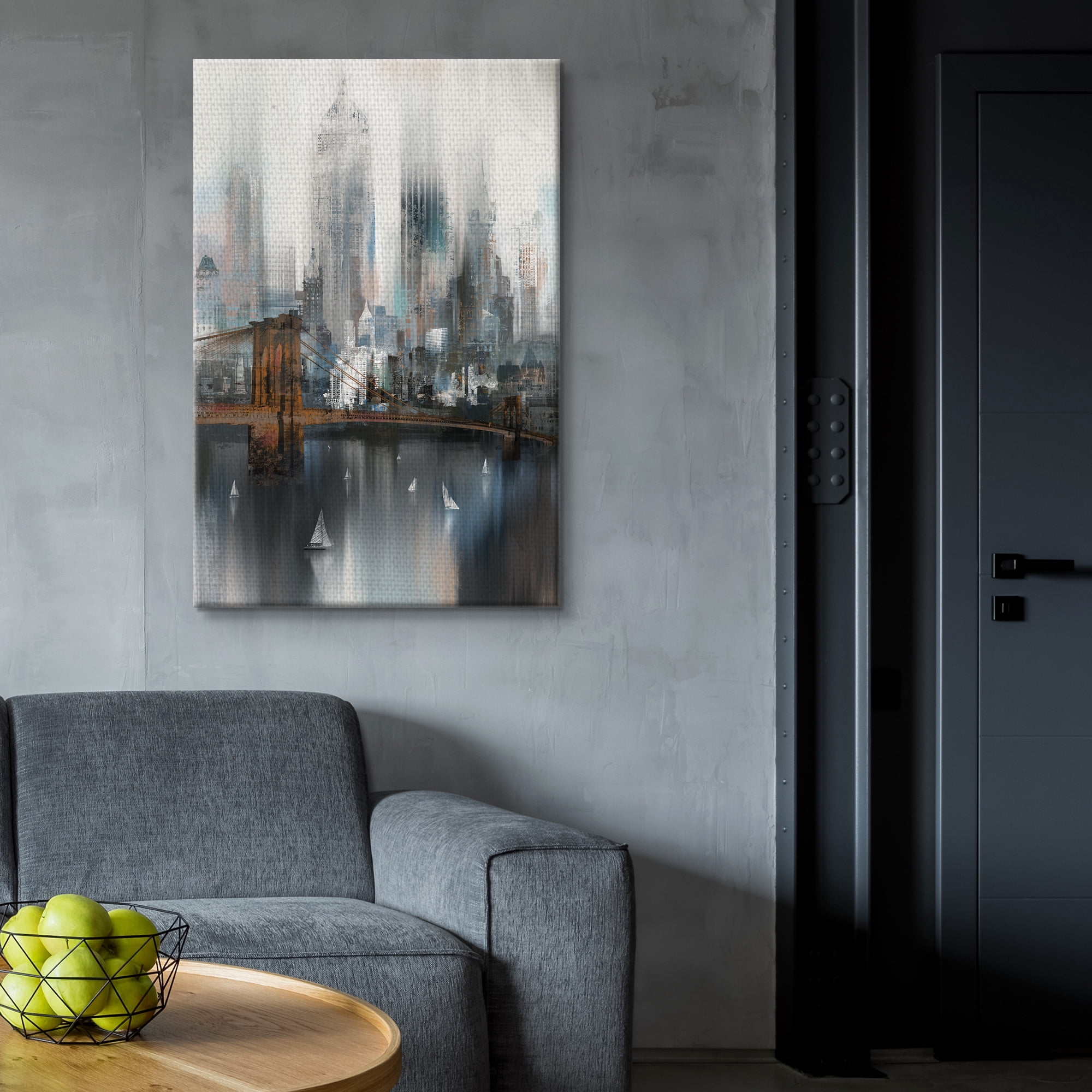 Masterpiece Art Gallery Cityscape NYC by Willowbrook Fine Art Canvas Art Print 24" x 36"