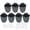 Black, variant on 7Pack Self-Watering Plant Flower Pot Wall Hanging Plastic Planters with Hooks White