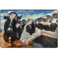 thumbnail image 4 of SKYSONIC Herd Cows Meadow Non-Slip Area Rug, Rustic Farm Animal Floor Carpet Comfort Floor Mats Decor for Indoor Front Porch Living Room Bedroom Kitchen, 36"x24", 4 of 5