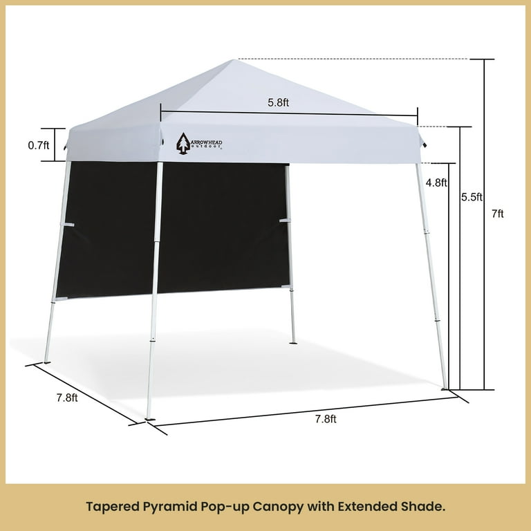 ARROWHEAD OUTDOOR Backpack Pop-up Canopy with Sunwall, Sand