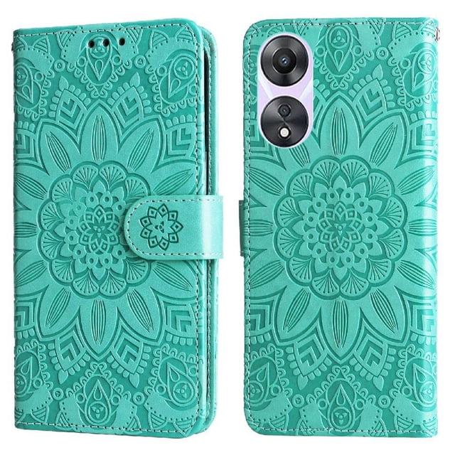 Funda tipo cartera GANGXUN para OPPO A78 5G , diseño girasol, cuero PU, soporte, cierre magnético, tarjetero