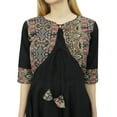 thumbnail image 2 of Phagun Womens Black Cotton Anarkali Jacket Style Kurti Designer Dress-4, 2 of 3