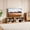 Dark wood, variant on Modular TV Stand, Dark Walnut Open Storage TV Cabinet - Modern Minimalist for Living Room