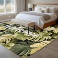 thumbnail image 4 of 6'x9' Area Rugs, Summer Green Leaf Indoor Outdoor Area Rug for Living Room Bedroom, Botanical Watercolor Tropical Plants Washable Bathroom Rugs Kitchen Floor Carpet Mats Home Decor Aesthetic, 4 of 8
