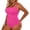 swimsuit 73#Hot Pink, variant on WAYUTE One Piece Swimsuit Women Ribbed Casual Pleated Swimsuit Plus Size Monokini Tankini for Beach Pool Tummy Control Swimwear