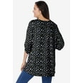 thumbnail image 2 of Woman Within Plus Size 7-Day Three-Quarter Sleeve Pintucked Henley Tunic, 2 of 5