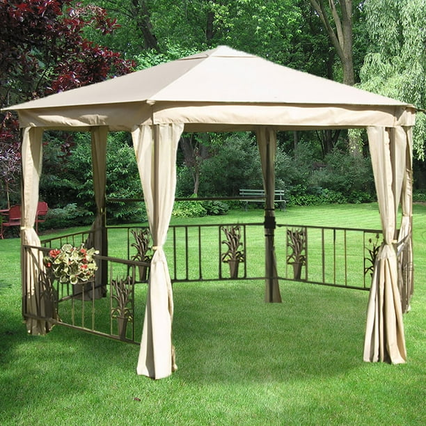 Garden Winds Replacement Canopy for Majestic Hexagon Gazebo Riplock
