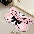thumbnail image 4 of Pink Butterfly Diatomite Bath Mat 16x24 Inch Absorbent Non-Slip Kitchen Rug for Bathroom Floor, 4 of 6