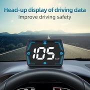 Universal GPS Speedometer MPH Heads-Up Display for Car, USB Plug & Play Large Screen HUD GPS Speedometer with Overspeed Alarm with Shading Plate, Car Charger Adapter, Rotary Suction Cup Holder