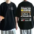 thumbnail image 5 of T-Shirt Double Face Anime Drift AE86 Initiale Col Rond Manches Courtes Été Décontracté Unisexe R34 Skyline GTR JDM Manga T-Shirts, 5 of 5