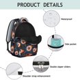 thumbnail image 4 of Baseballs Flames Pattern Backpack for School, Cute School Bag with Adjustable Shoulder Straps and Padded Back, 15.3"x11"x7.1", 4 of 5