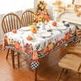 thumbnail image 5 of Fall Tablecloth 60 x 84 Inch, Fall Decorations for Home Buffalo Plaid Pumpkin Fall Table Cloths Seasonal Thanksgiving Decor Scallop Edge Table Cover Party Dining Table Decorations, 5 of 6