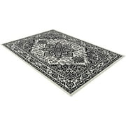 HR Traditional Rug for Living Room Antiqued Oriental Black and White Area Rug 8X10 Boho Décor Rugs for Bedroom