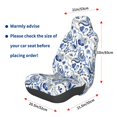 thumbnail image 3 of Wukai Blue Paisley Full Set Car Seat Covers with Soft Padding Universal Auto Front Seats Protector and Cushion Mat, 3 of 5