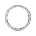 thumbnail image 2 of 1 Carat Round Diamond French Pave Eternity Band in 14k White Gold Size 5, 2 of 6