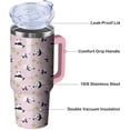 thumbnail image 3 of Panda Sublimation Tumbler with Handle and Straw, 40 oz Stainless Steel Insulated Cup with Lid and Straw,Travel Coffee Mug Water Bottle, Birthday Christmas Mothers Day Gifts for Animal Lovers Women, 3 of 6