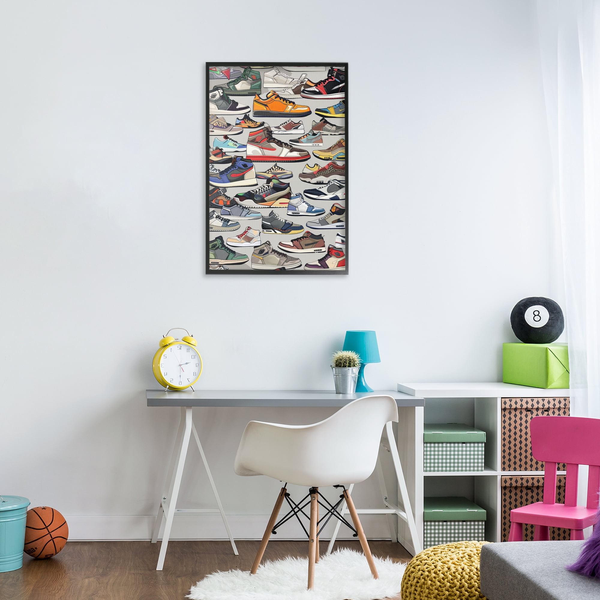 Stupell Industries Shoe Time Urban Styles Black Framed Giclee Art, design by Ray Powers