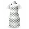 thumbnail image 3 of Chameleon Apron, Repetitive Animal on Branches Swirling Tail Pencil Sketch Pattern Print, Unisex Kitchen Bib with Adjustable Neck for Cooking Gardening, Adult Size, Dark Grey and White, by Ambesonne, 3 of 4