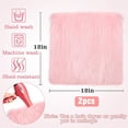 thumbnail image 4 of Topboutique 2 Pcs Pink Soft Fluffy Locker Rugs,Mini Area Rug with Non Skid Backing,12" Square Plush Mats for Desktop Photography Decor, 4 of 7