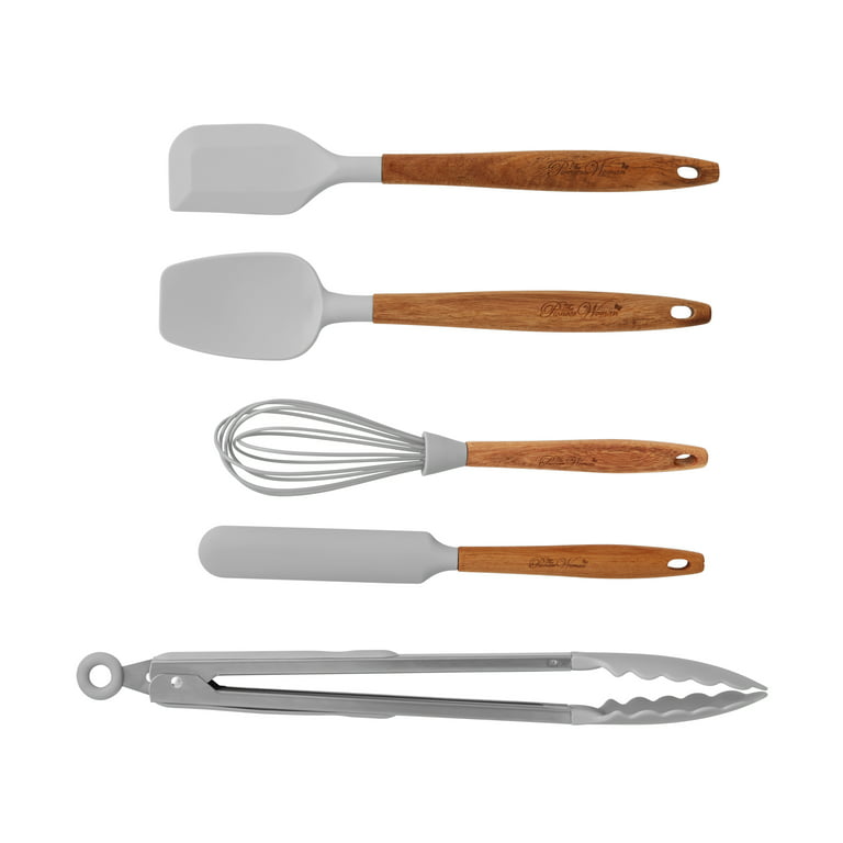 Aoibox 14-Piece Silicon Cooking Utensils Set with Wooden Handles