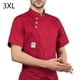 thumbnail image 2 of Chaqueta de cocina Cocina Delantal Tres botones con bolsillos delanteros Ropa de verano Camisas para hombres Suministros de cocina para asill restaurante rojo 3xl Speravity LF000331-23, 2 of 7